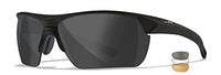 Wiley X Guard Advanced Sunglasses, ANSI Z87 Safety Glasses for Men and Women, UV Eye Protection for Shooting, Fishing, Biking, and Extreme Sports, Matte Black Frames, Changeable Grey, Clear, and Light