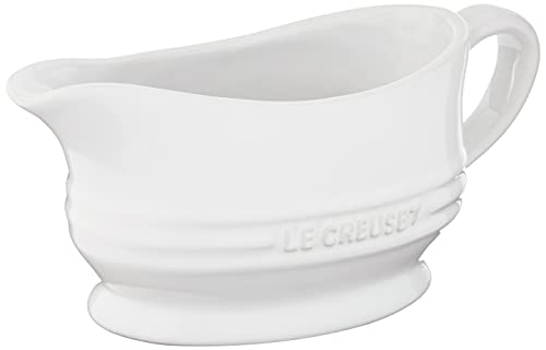 Le Creuset Stoneware Gravy Boat, 12 oz., White