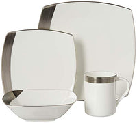 Mikasa Ridge Square Platinum 4-Piece Place Setting, Service for 1