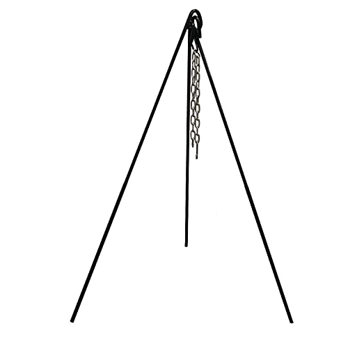 Stansport Cast Iron Camping Tripod for Outdoor Campfire Cooking Black, 13 lb