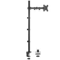 VIVO Single 13 to 27 inch LCD Monitor Desk Mount Stand, Fully Adjustable, Tilt, Articulating, Holds 1 Screen with VESA up to 100x100mm, Extra Tall 39 Pole, Black, STAND-V011