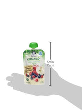 Load image into Gallery viewer, Gerber Organic 2nd Foods Baby Food, Apples, Rasberries &amp; Acai, 3.5 oz Pouch, 12 count
