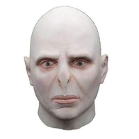 Latex Horror Scared Scary Mask, Halloween Voldemort Wig (Color : White)
