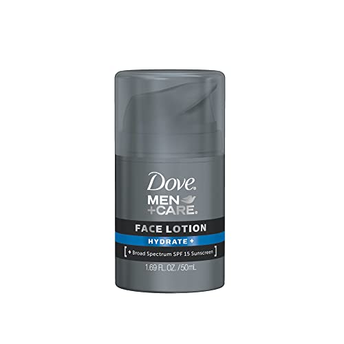 Dove Men + Care Face Lotion Hydrate with Broad Spectrum SPF 15, 1.69 Fl Oz