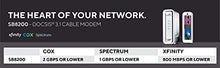 Load image into Gallery viewer, ARRIS SURFboard SB8200 DOCSIS 3.1 Gigabit Cable Modem, Approved for Cox, Xfinity, Spectrum &amp; others , White , Max Internet Speed Plan 2000 Mbps
