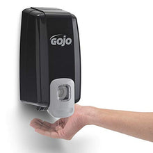 Load image into Gallery viewer, GOJO NXT SPACE SAVER Push-Style Lotion Soap Dispenser, Black, for 1000 mL GOJO NXT Lotion Soap Refills (Pack of 1) - 2135-06
