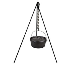 Load image into Gallery viewer, Stansport Cast Iron Camping Tripod for Outdoor Campfire Cooking Black, 13 lb
