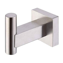 Load image into Gallery viewer, KES SUS 304 Stainless Steel Coat Hook Single Towel/Robe Clothes Hook for Bath Kitchen Garage Heavy Duty Contemporary Square Style Wall Mounted, Brushed Finish, A2260-2
