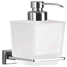 Load image into Gallery viewer, Gedy 6981-13 Colorado Soap Dispenser with Frosted Glass Container, 1.3&quot; L x 2.8&quot; W, Chrome
