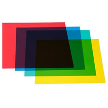 Load image into Gallery viewer, Neewer 12x12inches/30x30centimeters 4-Color Correction Gels Light Filter Transparent Film Sheet for Flash Strobe: Red Yellow Green Blue
