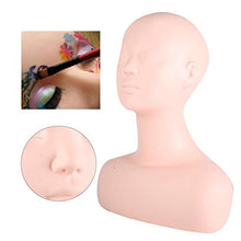 Load image into Gallery viewer, Taidda Makeup Practice Mannequin Head, Multifunction Massage Makeup Practice Training Head, Soft Mannequin Cosmetology Mannequin Doll Face Head Model Wig Hat Display for Salons
