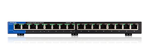 Linksys LGS116P Business 16-Port Network Switch - Unmanaged Gigabit Ethernet Switch with 8 PoE+ Ports