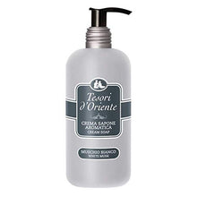 Load image into Gallery viewer, Tesori d&#39;Oriente:&quot;Muschio Bianco&quot; Cream Soap with White Musk, Measuring Cap 10.14 Fluid Ounces (300ml) Packages [ Italian Import ]
