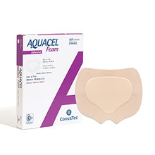 Load image into Gallery viewer, AQUACEL Foam 8&quot;x7&quot; Sacral Dressing with Silicone Gel Adhesive, Waterproof Wound Dressing, 420626, Box of 5
