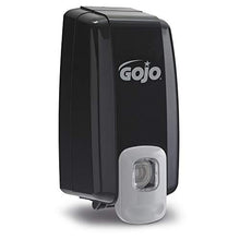 Load image into Gallery viewer, GOJO NXT SPACE SAVER Push-Style Lotion Soap Dispenser, Black, for 1000 mL GOJO NXT Lotion Soap Refills (Pack of 1) - 2135-06
