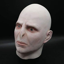 Load image into Gallery viewer, Latex Horror Scared Scary Mask, Halloween Voldemort Wig (Color : White)
