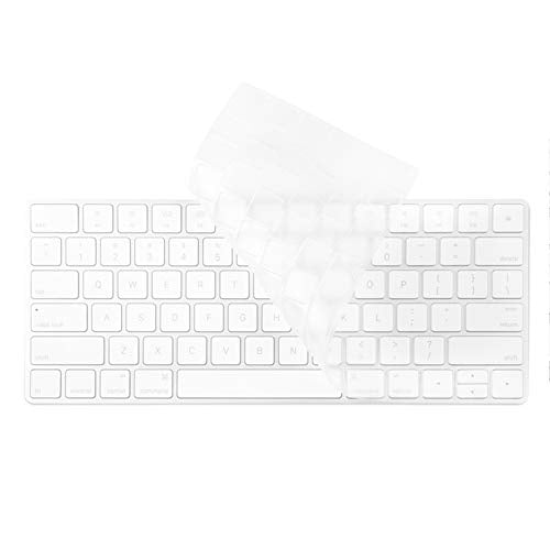 Clear Ultra Thin Keyboard Protector Cover Skin for Apple iMac Magic Wireless Bluetooth Keyboard MLA22L/A (A1644) U.S Version (Transparent) (Transparent)
