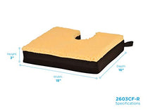 Load image into Gallery viewer, NOVA Sheep Skin Top  Coccyx Gel &amp; Memory Foam Seat &amp; Wheelchair Cushion, Thick Fleece Everyday Seat Cushion with Removable Cover, 3 Thick Gel Memory Foam Seat Pad with Attachment Straps
