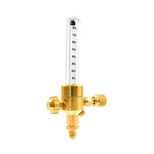 Load image into Gallery viewer, Uniweld UNF3 Nitrogen Flow Indicator with 1/4-Inch Female Flare Inlet Connection and 1/4-Inch Male Flare Outlet Connection
