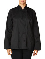 Chef Works womens Marbella Coat chefs jackets, Black, XX-Large US