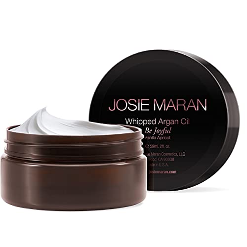 Josie Maran Whipped Argan Oil Body Butter - Immediate, Lightweight, and Long-Lasting Nourishment to Soften and Hydrate Skin (59 ml/2.0 oz, Unscented)