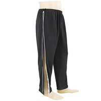 BIHIKI Zipper Patient Pants for Disability/Fracture/Bedridden/Elderly/Surgery Patients,Hospital/Home Care Nursing Aid (Black, XL)