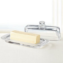 Load image into Gallery viewer, Elegant Clear Glass Butter Dish with Lid
