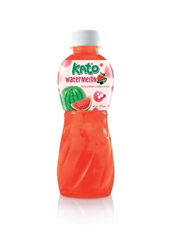 Kato Watermelon Juice with Nata de Coco, 320 ml Each, Pack of 6