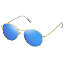 Load image into Gallery viewer, SOJOS Small Round Polarized Sunglasses for Women Men Classic Vintage Retro Shades UV400 SJ1014, Blue
