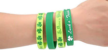 Load image into Gallery viewer, Moon Boat 36PCS St. Patrick&#39;s Day Shamrock Rubber Wristbands Bracelets - Party Favors Supplies Gifts Decorations
