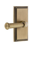 Load image into Gallery viewer, Grandeur 825356 Carre Plate Privacy with Georgetown Lever in Vintage Brass, 2.75
