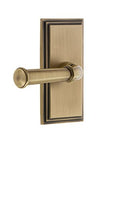 Grandeur 825356 Carre Plate Privacy with Georgetown Lever in Vintage Brass, 2.75