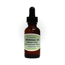 Load image into Gallery viewer, 1 oz Glass Bottle Premium Organic Moringa Oil UNREFINED Virgin Pure Fresh Hair Skin Body Cosmetic
