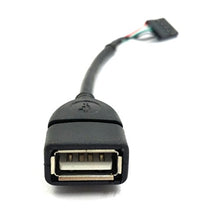 Load image into Gallery viewer, Duttek 5 pin USB Header to USB Dupont Cable, USB 2.0 Type A Female to Dupont 5 Pin Female Header Motherboard Cable Cord (AF/5Pin 0.1M)(2-Pack)

