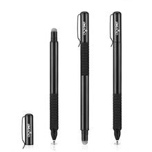 Load image into Gallery viewer, Digiroot (2Pcs) 2-in-1 Precision Disc Tip with Fiber Tip Stylus for Notes-Taking, Drawing , Navigation (4 Discs, 2 Fiber Tips Included)- (Black/Black)
