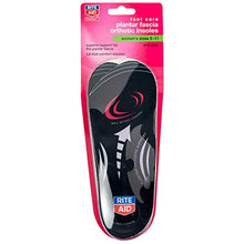Load image into Gallery viewer, Rite Aid Women&#39;s Insoles for Plantar Fasciitis, 1 Pair - Sizes 5-11 | Orthotic Inserts for Women | Plantar Fascia Shoe Inserts | Ball of Foot Cushion | Arch &amp; Heel Support | Gel Insoles for Women
