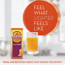 Load image into Gallery viewer, Metamucil Fiber, 4-in-1 Psyllium Fiber Supplement, Sugar-Free Powder, Orange Smooth Flavored Drink, 114 Servings (Packaging May Vary), A747
