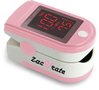 Zacurate Pro Series 500DL Fingertip Pulse Oximeter Blood Oxygen Saturation Monitor with silicon cover, batteries and lanyard (Blushing Pink)