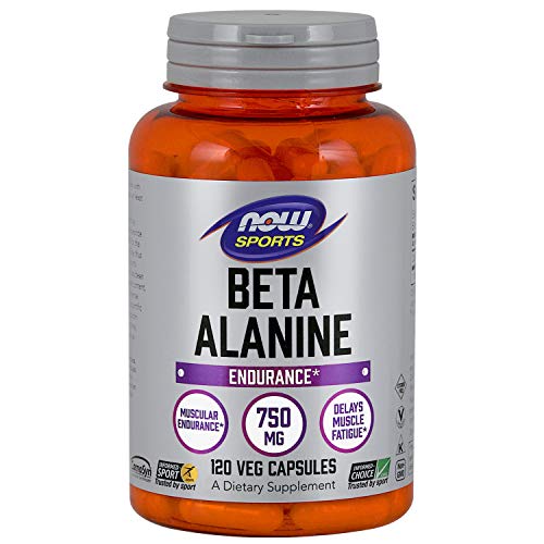 NOW Sports Nutrition, Beta-Alanine 750 mg, Delays Muscle Fatigue*, Endurance*, 120 Capsules
