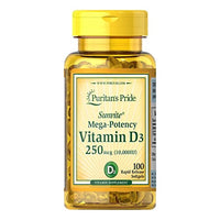Puritan's Pride Vitamin D3 10000 IU Bolsters Health Immune System Support and Healthy Bones & Teeth Softgels, Yellow, 100 Count