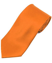 Load image into Gallery viewer, Soild Silk Mens Plain Multi Color Tie, Orange
