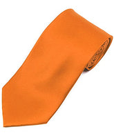 Soild Silk Mens Plain Multi Color Tie, Orange