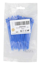 Load image into Gallery viewer, GTSE 4 Inch Blue Zip Ties, 100 Pack, 18lb Strength, UV Resistant Nylon Small Cable Ties, Self-Locking 4&quot; Tie Wraps
