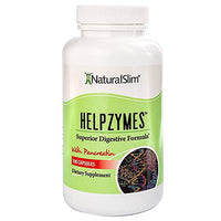 NaturalSlim Helpzymes - Premium Formula Digestive Enzymes for Ultra Digestion & Absorption w/ HLC Acid & Pancreatin - Metabolism Support Supplements - Gluten Free Constipation & Gas Relief - 100 Caps