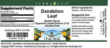 Load image into Gallery viewer, Dandelion Leaf Glycerite Liquid Extract (1:5) - Vanilla Flavored (1 oz, ZIN: 513185)
