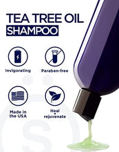 Load image into Gallery viewer, krieger + shne Tea Tree Shampoo for Men - Invigorating Mens Shampoo with Tea Tree Oil &amp; Peppermint Oil, Paraben Free Formulated to Heal Dry Scalp, Dandruff, and Prevent Hair Loss - 16oz (1 Bottle)
