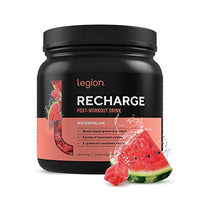 Legion Recharge Post Workout Supplement - All Natural Muscle Builder & Recovery Drink with Micronized Creatine Monohydrate. Naturally Sweetened & Flavored, Safe & Healthy. Watermelon, 60 Serv