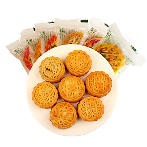 Helenou666 Chinese Traditional Mid-Autumn Day Festival Food Mooncakes Various Fruit Flavor and Five Kernels around 20pcs 17.6oz (fruit flavor mixed)
