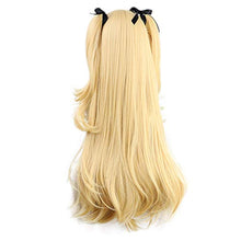 Load image into Gallery viewer, Genshin Impact Cosplay Wigs Fischl Blonde Long Straight Ponytails Synthetic Hair Halloween Carnival Party with Cap
