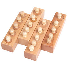 Load image into Gallery viewer, Thoth Montessori Knobbed Cylinder Socket Montessori Materials Wooden Cylinders Ladder Blocks Educational Wooden Toy Montessori Education Toy Family Version
